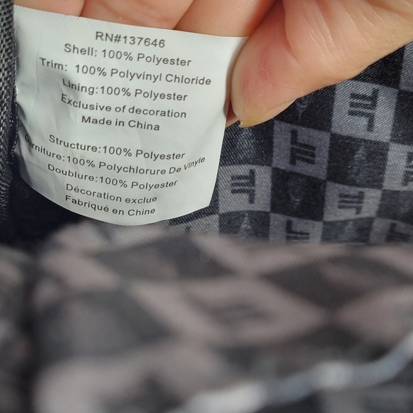 London Fog Quilted 100th Anniversary Black Libby Nylon Backpack Purse - LIKE NEW - Picture 10 of 14